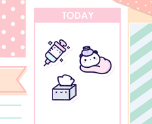Load image into Gallery viewer, ♡ K061 | sick day stickers
