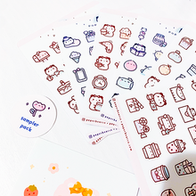 Load image into Gallery viewer, ♡ kawaii icons | sampler sticker pack
